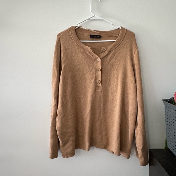 Lane Bryant Tan Button Sweater - Picture 1 of 7